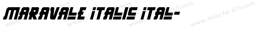 Maravale Italic Ital字体转换